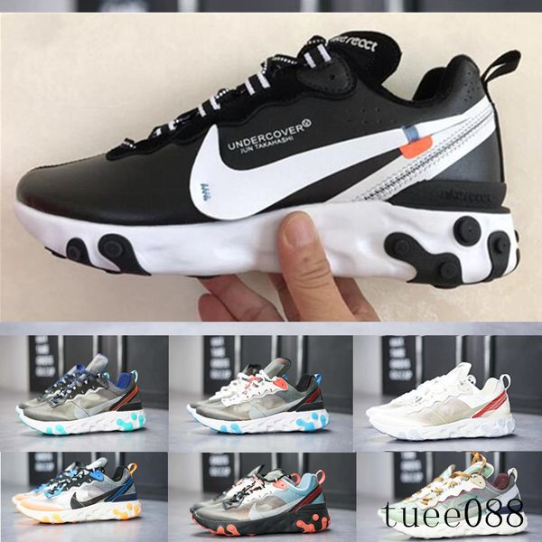

react element 55 87 running shoes for men women triple black royal tint metallic gold mens trainer sports sneakers runners f-5cq