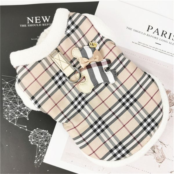 

Классические плед домашние куртки милый медведь дизайнер Pet бренд пальто Рождест