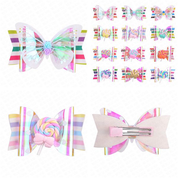 

2020 rainbow lollipop cute children hairpin hair clips accessories for girls kids hair ornament barrettes hairclip headdress d62802, Slivery;white