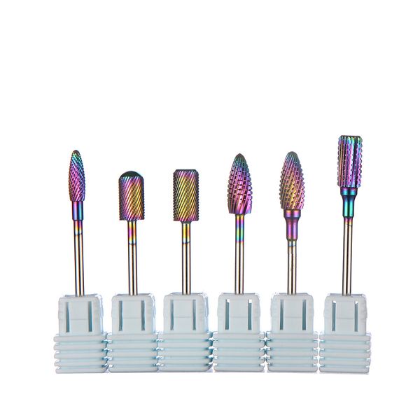 

carbide ceramic nail drill bits milling cutter for electric drill manicure machine accessory remove gel varnish cuticle 1j23