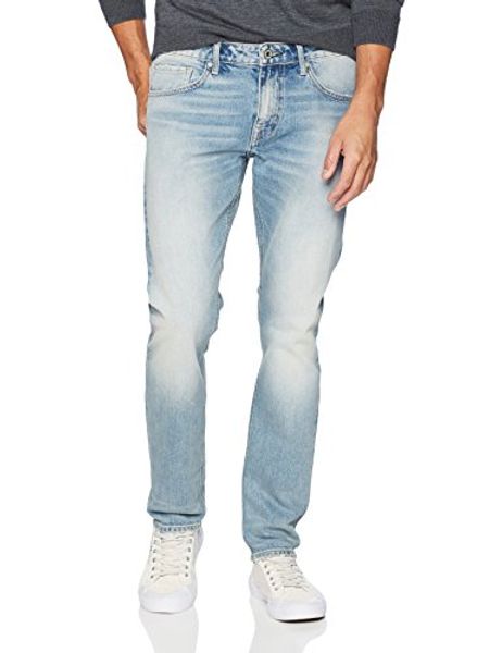 

denim garage classics men's straight leg stretch jean light blue