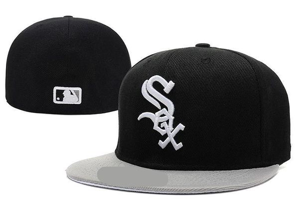 

Новый Hot On Field White Sox встроенная шляпа Высочайшее качество с плоским краем Письмо SOX