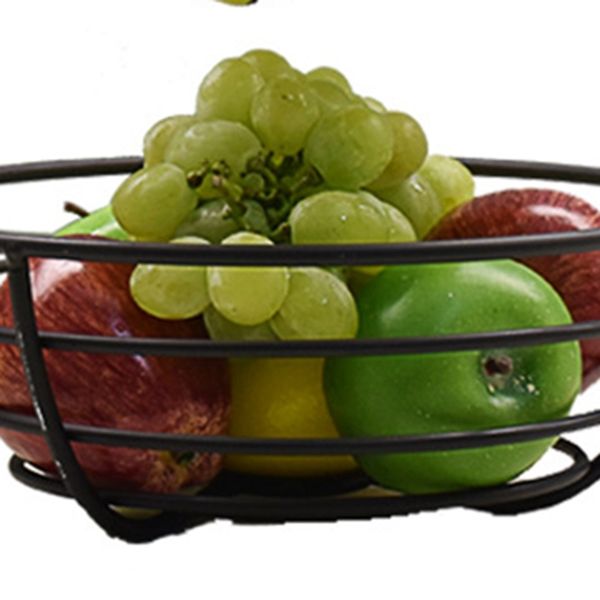 

rust-proof fruit bowl kitchen banana hook multi-use iron rack storage basket deskmetal container vegetable basket dishes plates