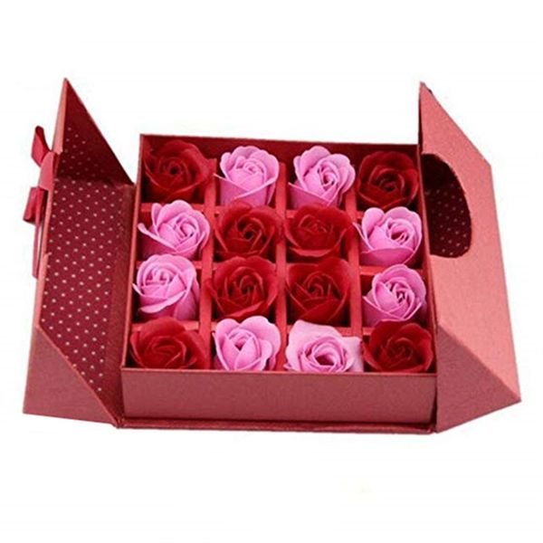 

creative heart scented rose soap flower 16pcs