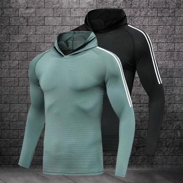 

men's running t-shirts, quick-drying compression sports t-shirts, fitness gym running shirts, men's soccer t-shirts, Black;blue