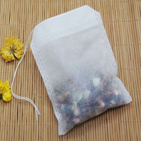 

tea bag 9 x 10 cm food grade empty tea bags infuser with string heal seal filter for herb loose tea 1000pcs/lot iia411