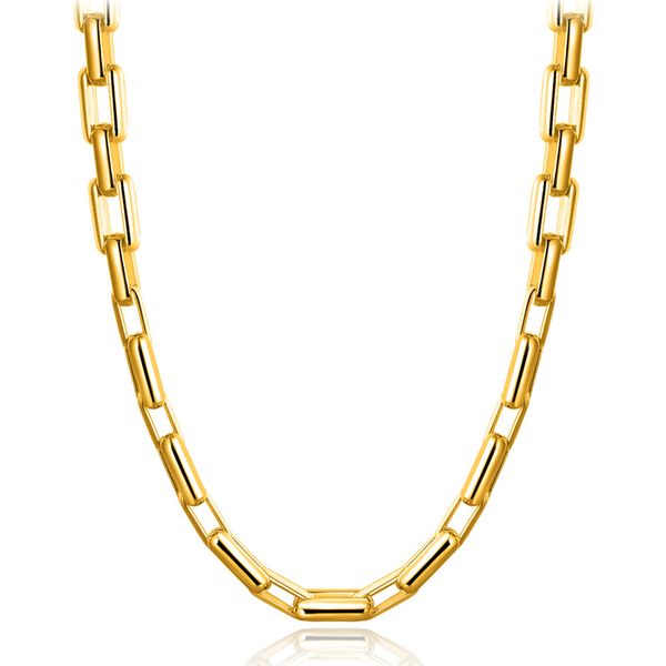 

9mm thick link rope chains 18k gold plated men hip hop necklaces 20 inches fashion luxury choker jewelry gifts for women perfect accessories, Silver
