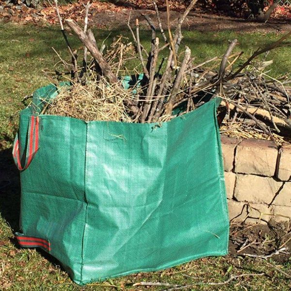 

reusable waterproof portable duty garden waste bag refuse sack leaves grass bin