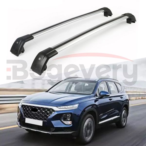 

crossbars fits for hyundai santa fe 2019 baggage roof racks rail cross bars