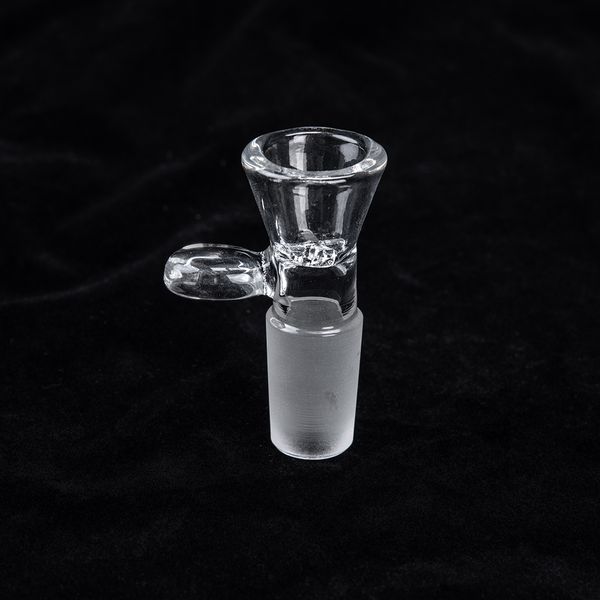 

2020 Thick Bowl Glass Bong Slide Water pipes clear blue heady slides Colorful hookah Bowls male 14mm smoking accessory rig FY2232