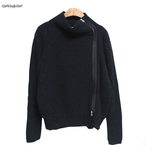 Moda-Inverno Outono Turtleneck Cardigan Mulheres Cashmere Camisola Cardigan Knitting New Inverno Camisola Mulheres Tops Casaco Drop Shipping