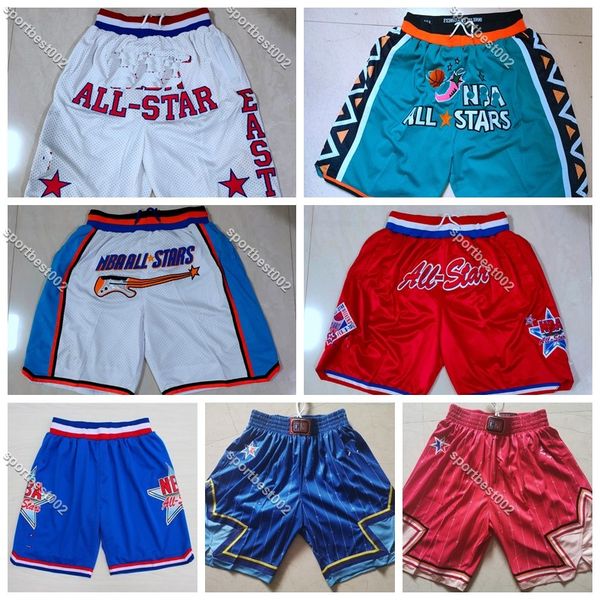 

retro 1988 mens-all-star just don basketball shorts white stitched throwback-all-star pocket shorts sweatpants size s-xxl, Black;red
