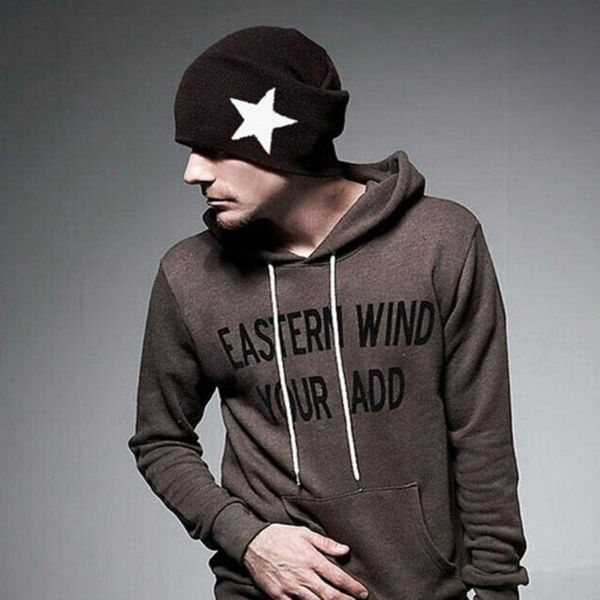 

women men pentacle star warm skull beanie hip-hop knit cap ski crochet cuff hat vfdmj 1, Blue;gray