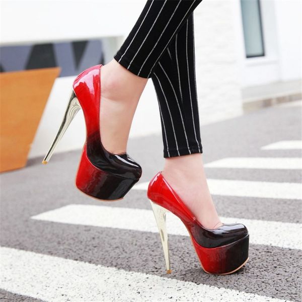 

sarairis brand 2019 plus size 48 thin heel party women shoes platform high heels prom nightclub stiletto pumps shoes, Black