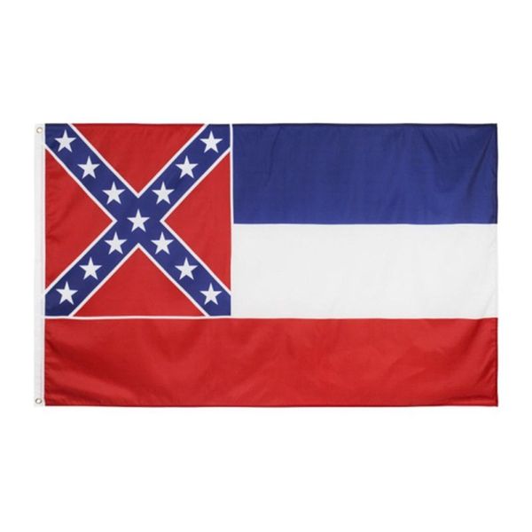 Bandiera America Mississippi State 3x5, bandiere personalizzate Tutti i paesi doppia cucitura, Festival Outdoor Indoor, spedizione gratuita