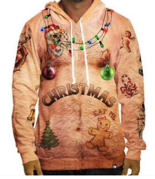 

mens christmas hoodies designer lights deer elk print 3d sweatshirts hommes xmas pullovers hooded, Black
