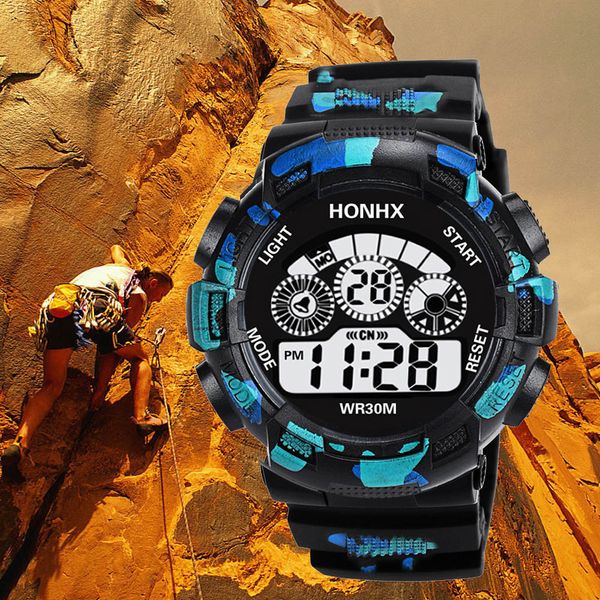 

montre femme fashion mens digital led analog quartz alarm date sports wrist watch horloges mannen, Slivery;brown