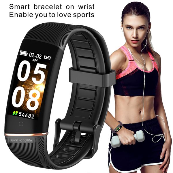 

sport smart watch band men women fitness track bracelet heart rate monitor smart-band call massage reminder watch wristband, Slivery;brown
