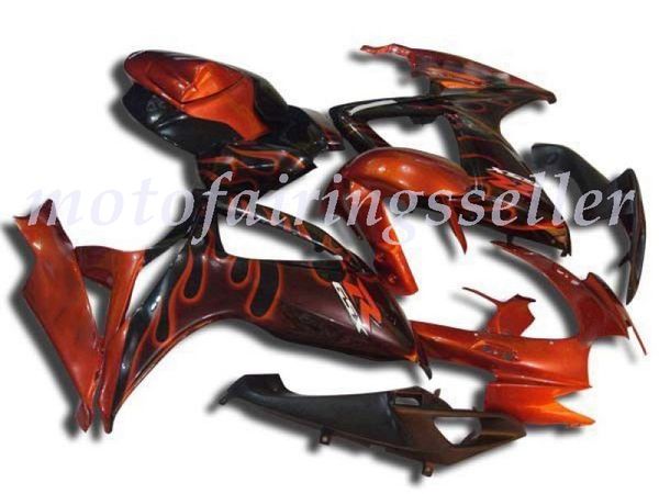 

new abs plastic fairings kit fit for suzuki gsxr600 gsxr750 gsx-r600 r750 k6 2006 2007 injection mold orange fire