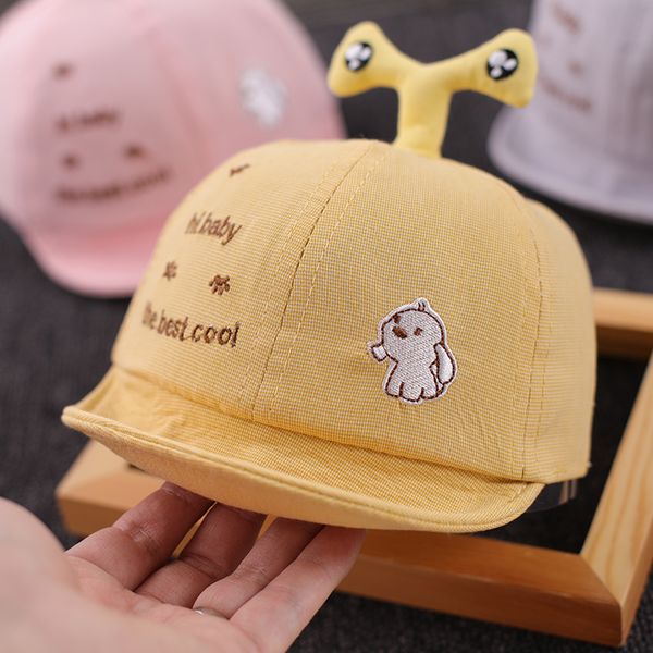 

baby hat spring and autumn thin section cap baby baseball cap summer, Yellow