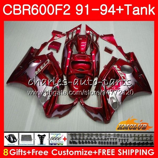 

кузов + бак для honda cbr 600f2 cbr600fs cbr 600 fs f2 91 92 93 94 40hc.45 600cc cbr600 f2 cbr600f2 1991 1992 1993 1994 redflames обтекателя