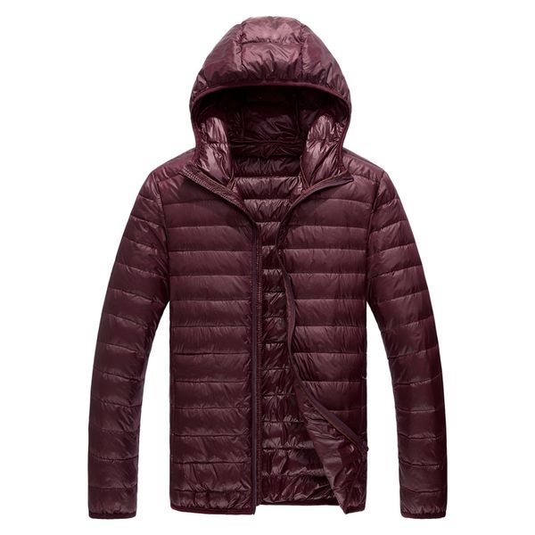

men's lightweight down jacket men's solid color simple casual hooded large size down jacket short warm fashion, Tan;black