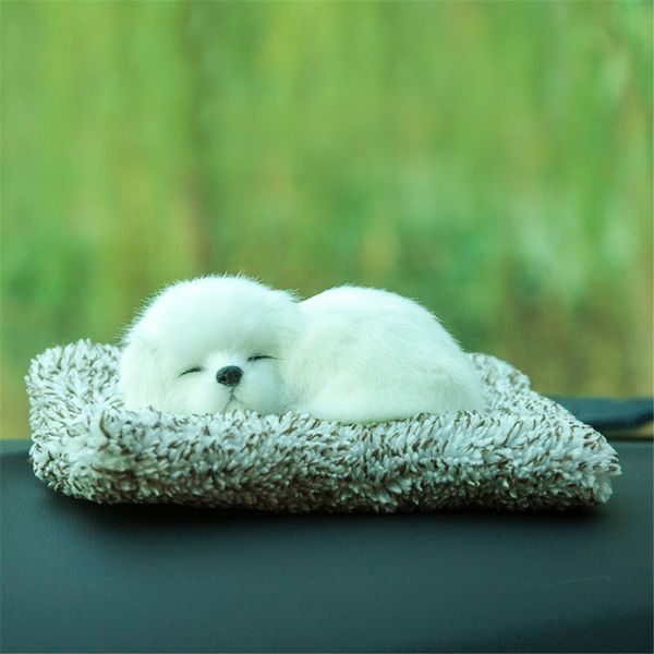 

car ornament plush simulation cute sleeping dog puppy dashboard decoration automobile interior home decor accessories gifts doll