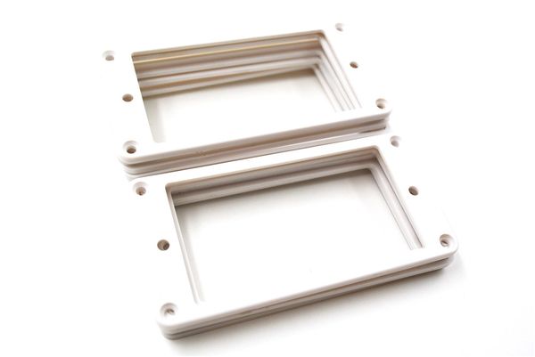 

niko 10pcs white flat plastic humbucker pickup frame holder mounting ring 5*7mm