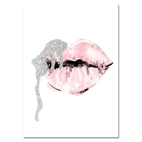 

nordic art perfume fashion wall lips poster print high heel canvas painting woman picture living room modern decoration