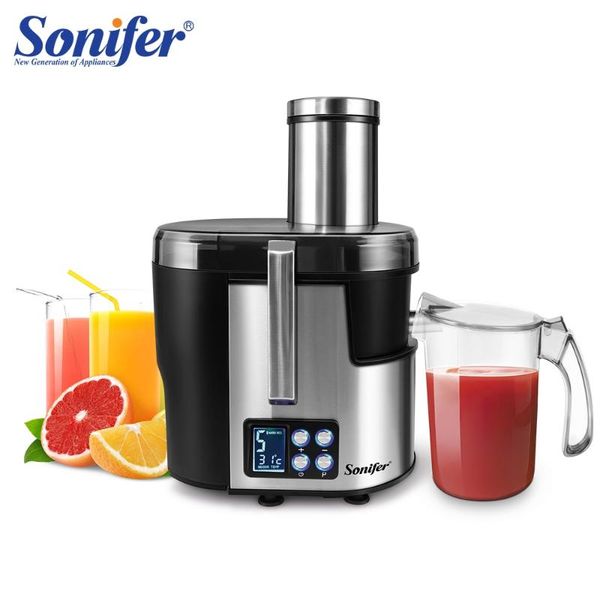 

5 speed stainless steel juicers lcd display 220v electric juice extractor fruit drinking machine for home sonifer