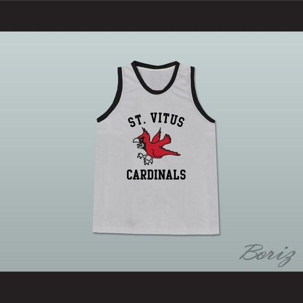 

leonardo dicaprio jim carroll st vitus grey basketball jersey from the basketball diariescustom any name any number shopping, Black;red