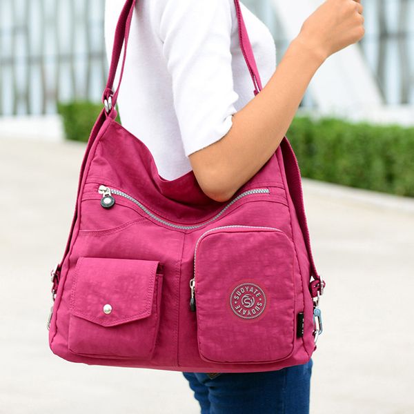 

женские сумки большие емкости одного crossbody сумки для женщин ladies shoudler посланника сумки с карманами наружное totes # 15