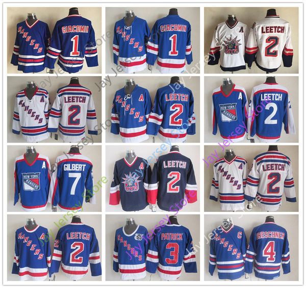 

New York Rangers Jersey CCM Old Time Eddie Giacomin Brian Leetch 3 Lester Patrick 4 Ron Greschner 7 Rod Gilbert
