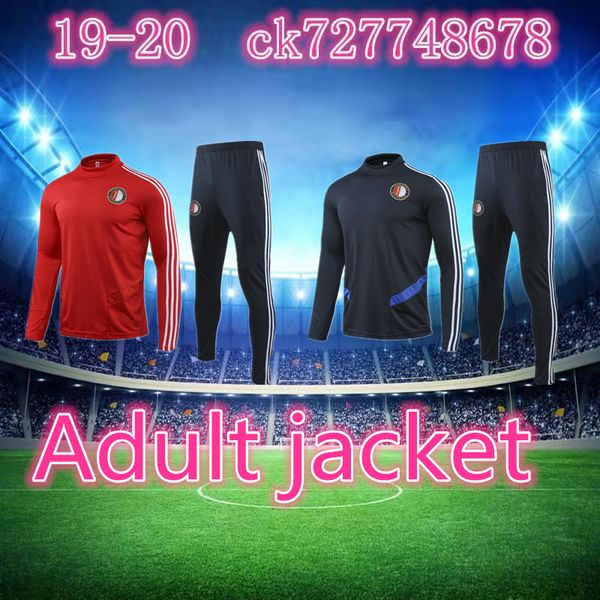 

2019 feyenoord soccer jersey tracksuit chandal 19 20 berghuis v.persie jorgensen football kit 2020 feyenoord rotterdam training suit, Black