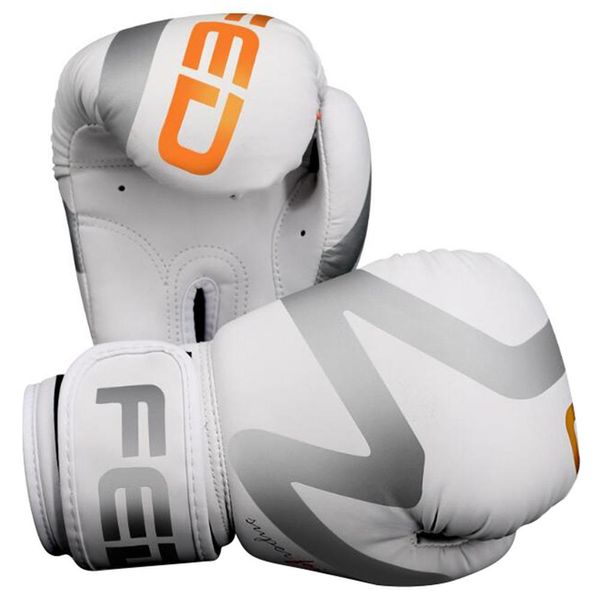 Luvas FED XM107 aptidão treinamento de boxe para as Mulheres 6 oz - Branco