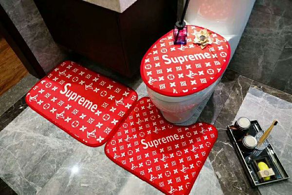 

Toilet door mat toilet letter cover mat print non lip bathroom carpet decoration mat living room 1 et 3 piece door and u toilethome