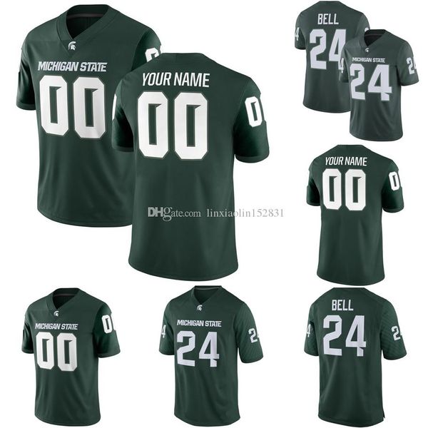

personalized stitched men's michigan state spartans kirk cousins any name and number customized college football jersey, Black