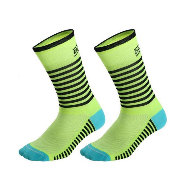 

outdoor sport stripe socks bike cycling running breathable anti-odor socks, Black