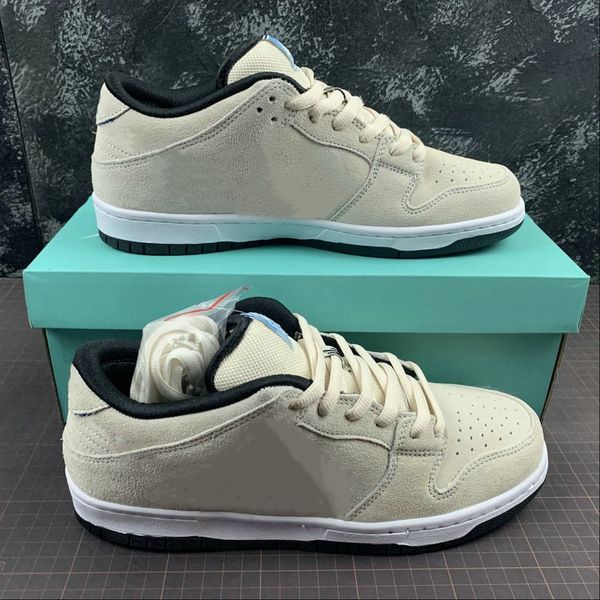 

good quality sb dunk low truck it pack athletic designer shoes light cream deep royal blue fashion skateboard sneakers come with box