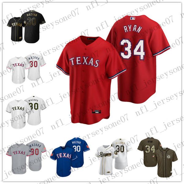 

custom mens women youth texas rangers 30 nomar mazara 34 nolan ryan black red blue green authentic weekend 2020 home jersey