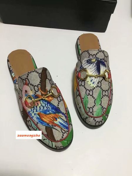 

423513 принстаун дизайнерские мужские и женские тапочки классические скользкие металлические пряжки пляжные тапочки мягкие ленивые тапочки о, Black