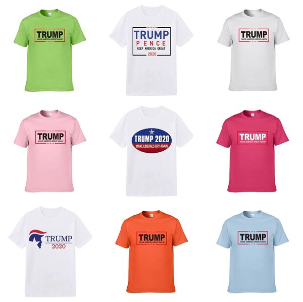 

2020 fashion designer trump t-shirt men shortsleeve stretch cotton tee designer t shirt men's letter printed brand shirt casual men #0, White;black