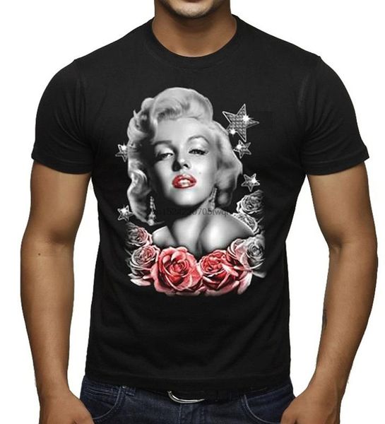 

classic glamour stars men's black t-shirt black, White;black