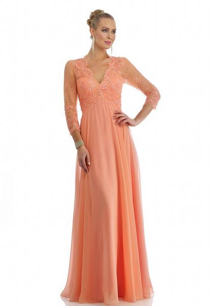 

custom made coral mother of the bride dresses beads v-neck 3/4 long sleeve floor length zipper blue evening dress, Black;red