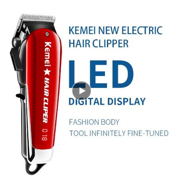 Corte Kemei-2611 Professional Barber Hair Clipper Powerful Cabelo Máquina Trimmer For Men cortador elétrico 9W cabelo Máquina 2611