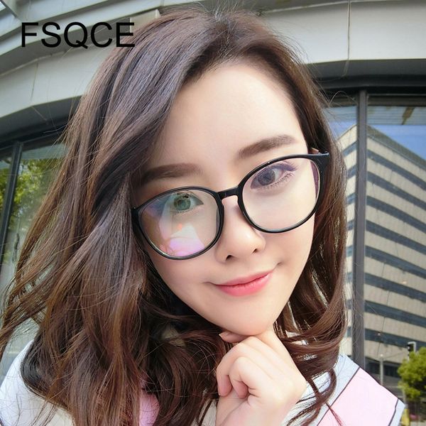 

clear glasses fashion optical glasses eyeglass frame women spectacles clear metal oculos de grau feminino vintage, Black