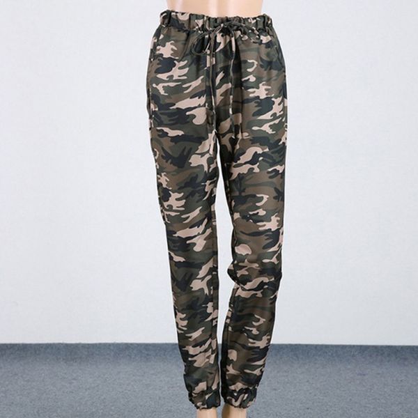 

womens army green camouflage pants slim fit trousers pants casual female trouser full length straight, Black;white
