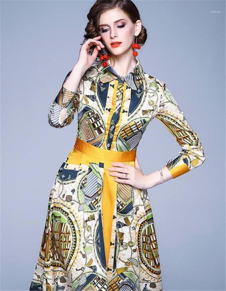 

однобортный панелями женщин дизайнер рубашки платья вскользь женщин платья холодопроизводительности печати женщин повседневные платья мода, Black;gray