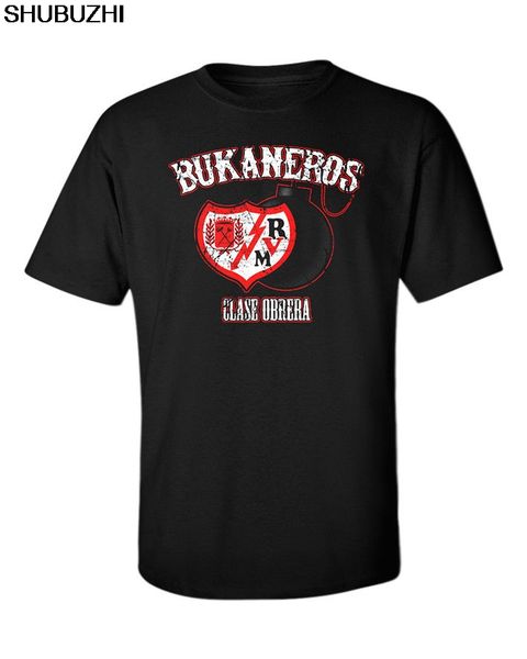 

bukaneros t-shirt rayo vallecano rvm clase obrera footballer ultras vallecas tee sbz3481, White;black