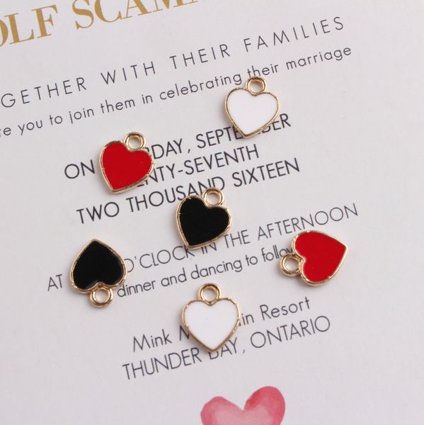 

малый love heart эмаль сплав покрытием цвета подвески подвески для ручной diy серьги ожерелье брелок браслет изготовление ювелирных изделий, Bronze;silver